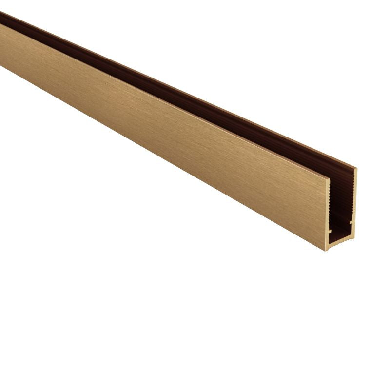 Bronvero muurprofiel douchewand 200 cm bruin brons SaniSupreme