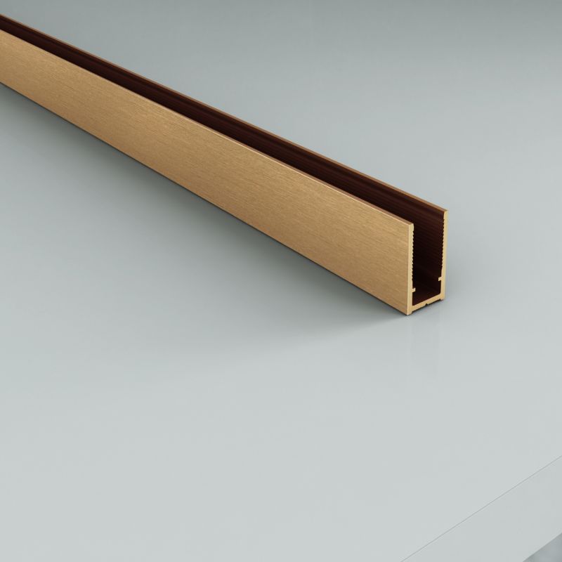 Bronvero muurprofiel douchewand 200 cm bruin brons SaniSupreme2