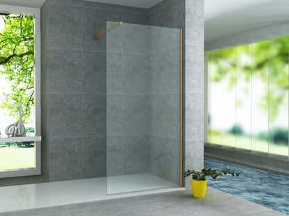 Bronvero muurprofiel douchewand 200 cm bruin brons SaniSupreme3