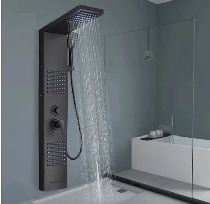TWEEDEKANS ACTIE Douchepaneel Regendouche SaniSupreme® Capri mat zwart TK3 Sanisupreme