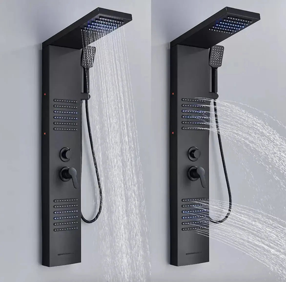 TWEEDEKANS ACTIE Douchepaneel Regendouche SaniSupreme® Capri mat zwart TK2 Sanisupreme