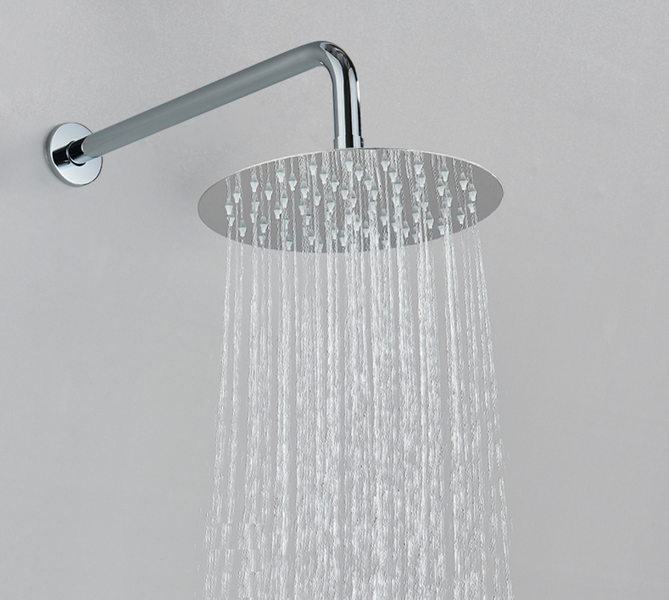 SaniSupreme® Lima built-in shower set | hand shower|mixer tap|rain shower (12 inches) | round | Chrome 2 gone