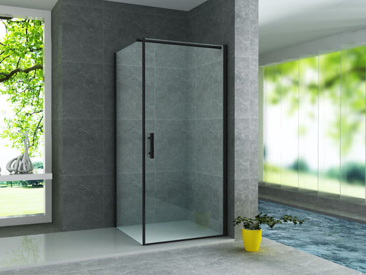 Cabine de douche SaniSupreme Cabine de douche Creavit Aloni 90 x 90 x 195 cm porte coulissante transparente / noir mat