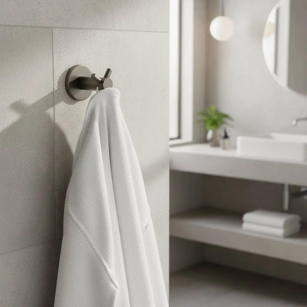 Aloni muurhaak dubbel Badkamer handdoekhaak gunmetal