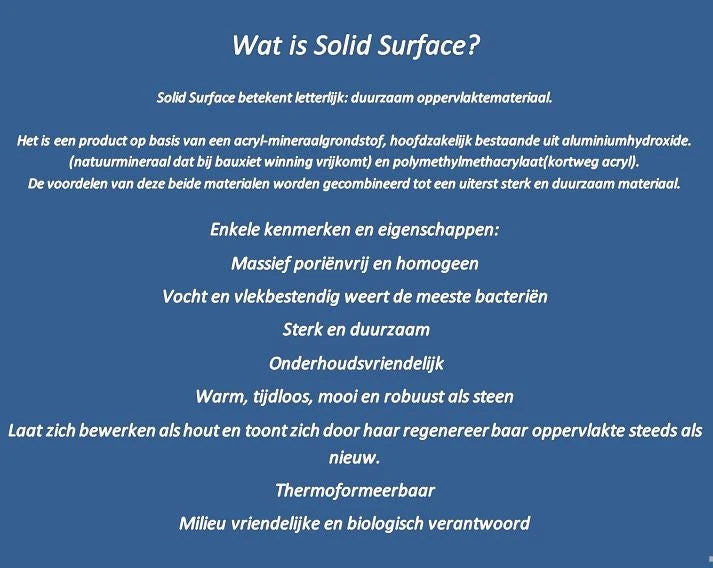 Cavero solid surface wastafel 50 × 50 cm mat wit SaniSupreme2
