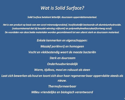 Cavero solid surface wastafel 50 × 50 cm mat wit SaniSupreme2