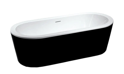 Cyris 178 cm vrijstaand bad Zwart