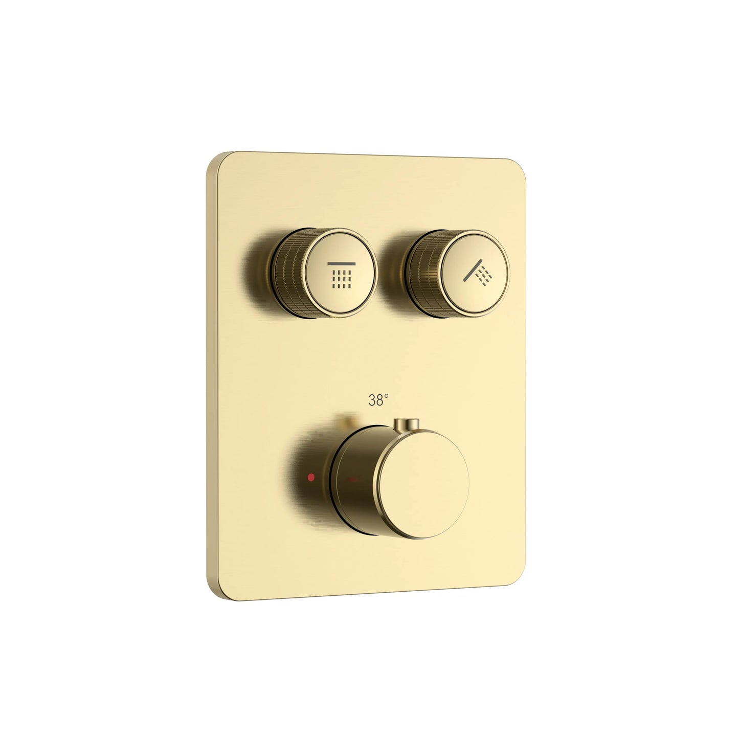 SaniSupreme Stria Premium Thermostatische Inbouw Mengkraan 2-weg los Geborsteld Goud - PVD Coating Sanisupreme