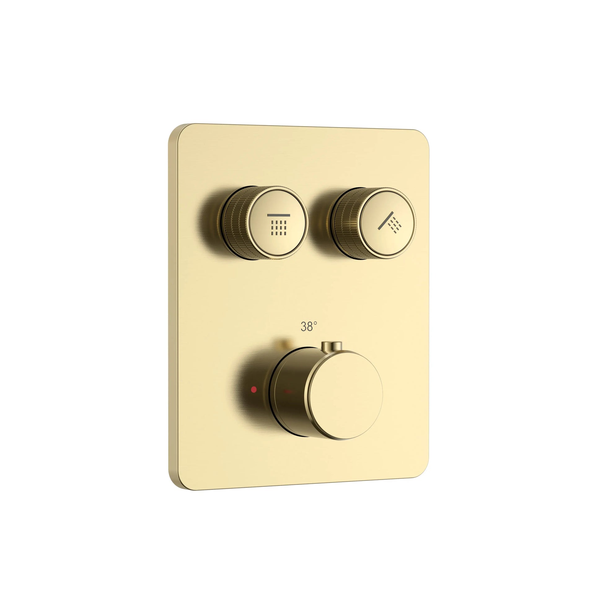 SaniSupreme Stria Premium Thermostatische Inbouw Mengkraan 2-weg los Geborsteld Goud - PVD Coating Sanisupreme