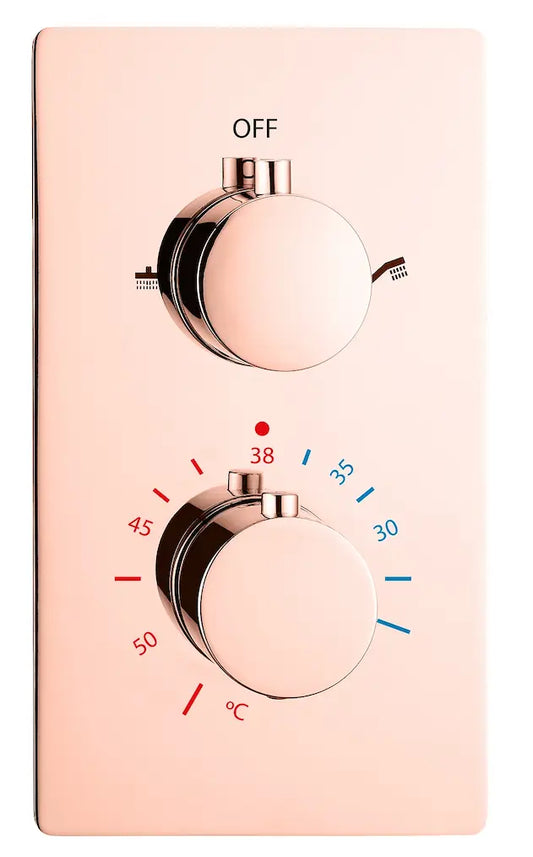 Douchemengkraan Best Design HighLine Series Lyon Martim inbouwthermostaat 2-weg mat rosé goud SaniSupreme