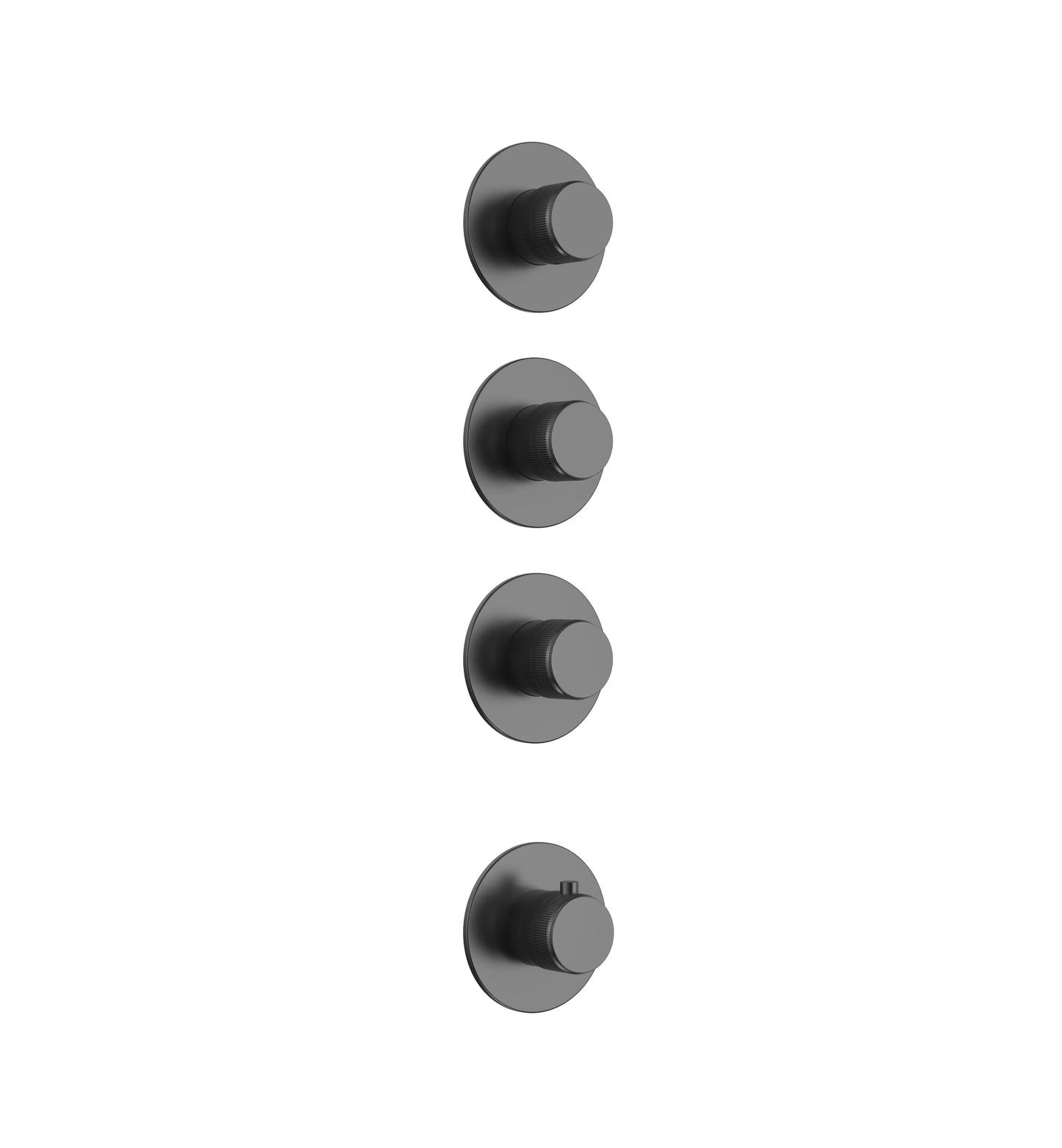Douchemengkraan afbouwdeel Veloria Line Ficus thermostatisch 3 weg Gun metal SaniSupreme