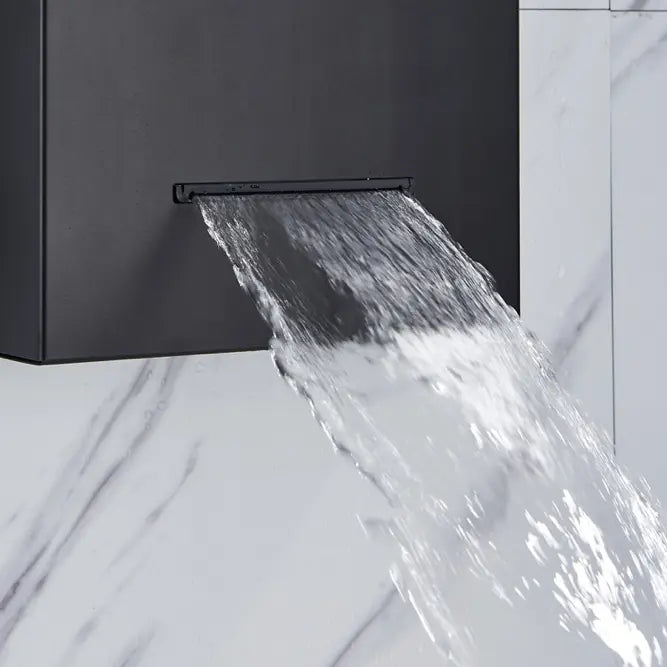 TWEEDEKANS Douchepaneel Regendouche SaniSupreme® Capri mat zwart TK3 Sanisupreme