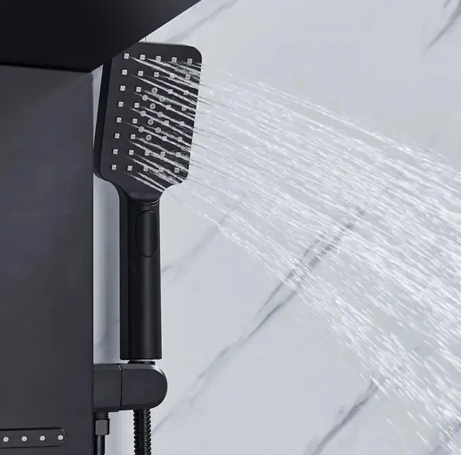 TWEEDEKANS ACTIE Douchepaneel Regendouche SaniSupreme® Capri mat zwart TK2 Sanisupreme