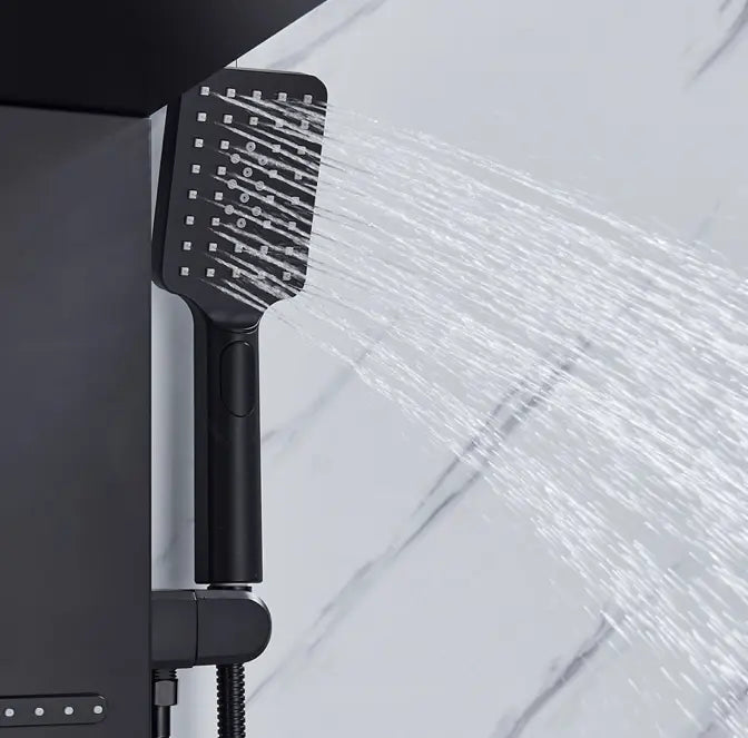 TWEEDEKANS Douchepaneel Regendouche SaniSupreme® Capri mat zwart TK3 Sanisupreme