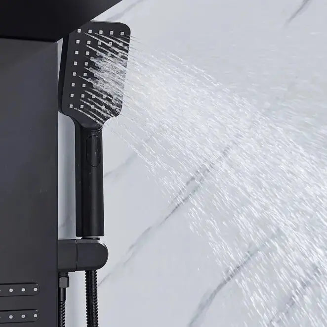 TWEEDEKANS ACTIE Douchepaneel Regendouche SaniSupreme® Capri mat zwart TK2 Sanisupreme