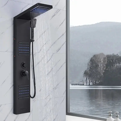 TWEEDEKANS ACTIE Douchepaneel Regendouche SaniSupreme® Capri mat zwart TK3 Sanisupreme