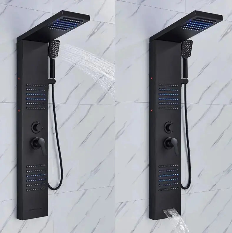 TWEEDEKANS ACTIE Douchepaneel Regendouche SaniSupreme® Capri mat zwart TK2 Sanisupreme