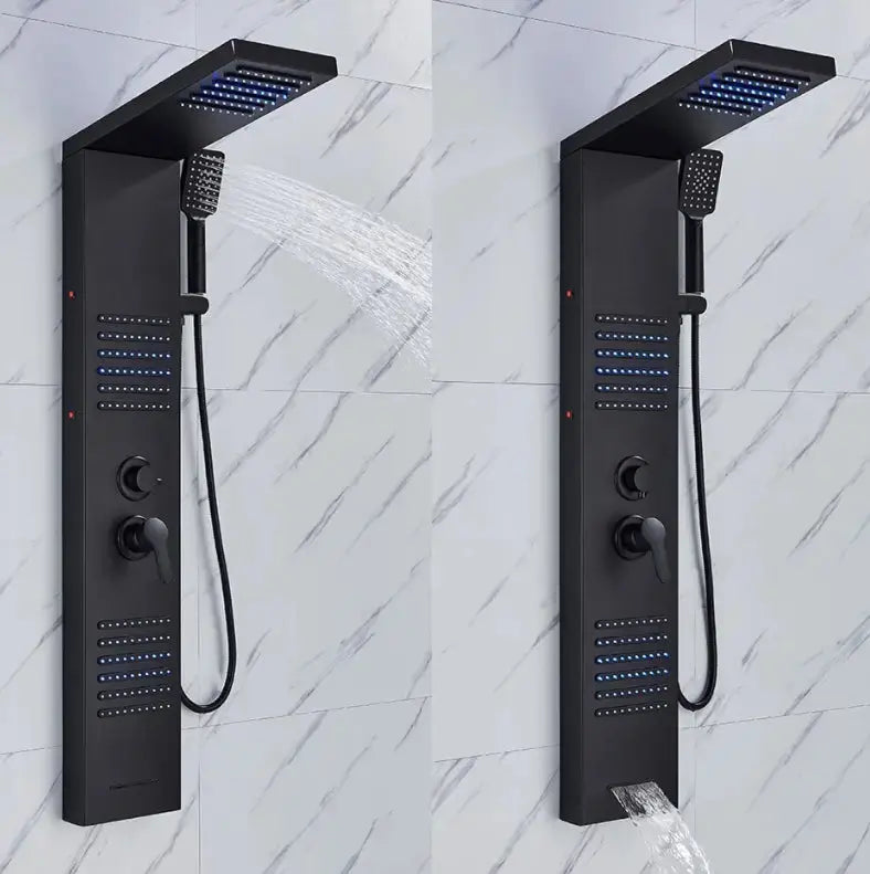 TWEEDEKANS ACTIE Douchepaneel Regendouche SaniSupreme® Capri mat zwart TK3 Sanisupreme