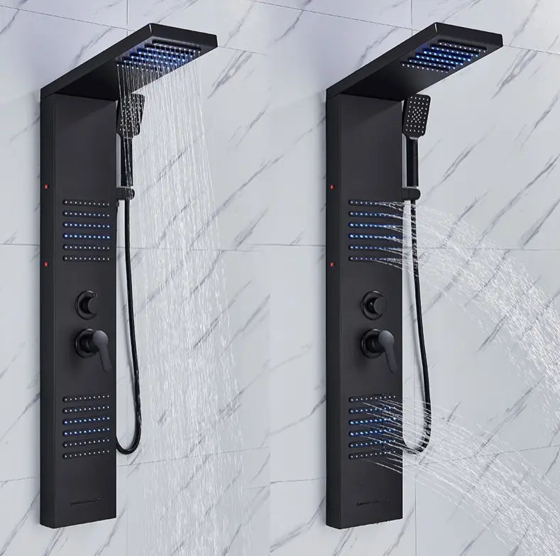 TWEEDEKANS Douchepaneel Regendouche SaniSupreme® Capri mat zwart TK3 Sanisupreme