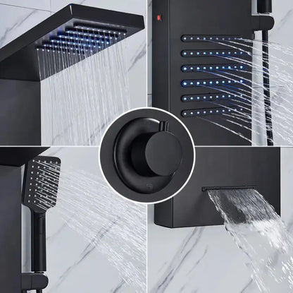 TWEEDEKANS ACTIE Douchepaneel Regendouche SaniSupreme® Capri mat zwart TK2 Sanisupreme