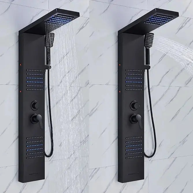 TWEEDEKANS ACTIE Douchepaneel Regendouche SaniSupreme® Capri mat zwart TK3 Sanisupreme