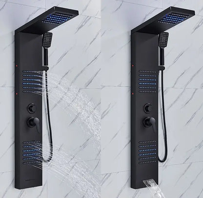 Douchepaneel Regendouche SaniSupreme® Capri mat zwart Sanisupreme