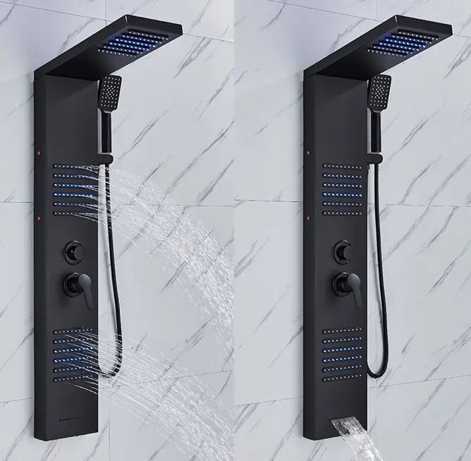 TWEEDEKANS Douchepaneel Regendouche SaniSupreme® Capri mat zwart TK3 Sanisupreme