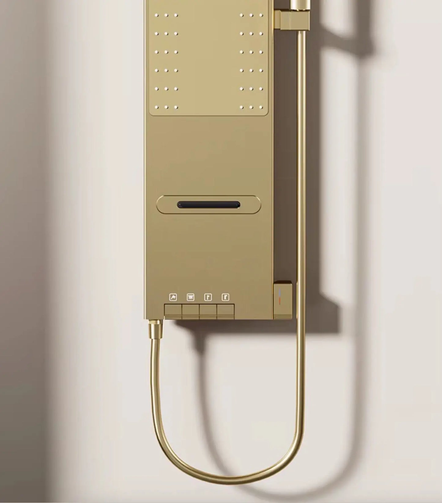 Douchepaneel Wellnessdouche SaniSupreme AquaFlow LCD Premium Geborsteld Goud Sanisupreme