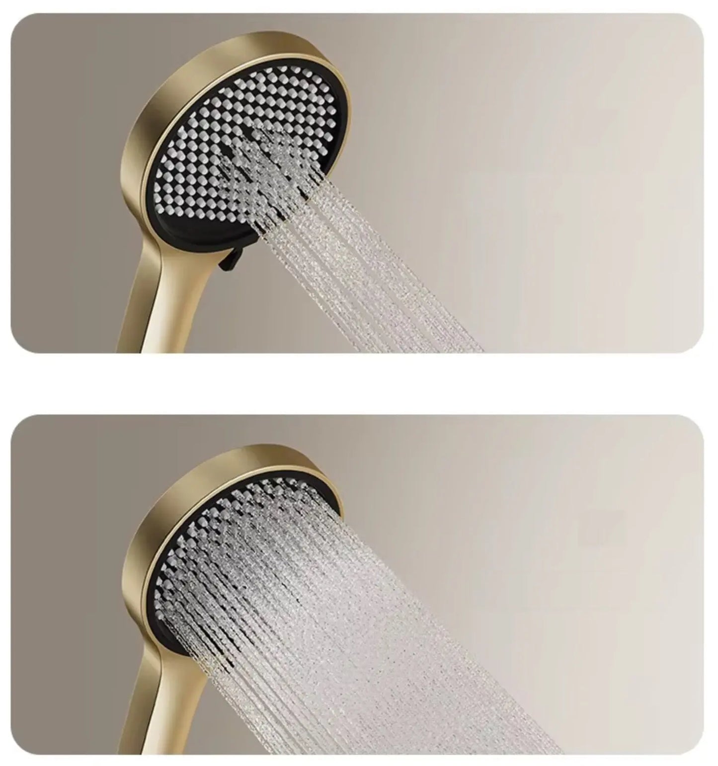 Douchepaneel Wellnessdouche SaniSupreme AquaFlow LCD Premium Geborsteld Goud Sanisupreme