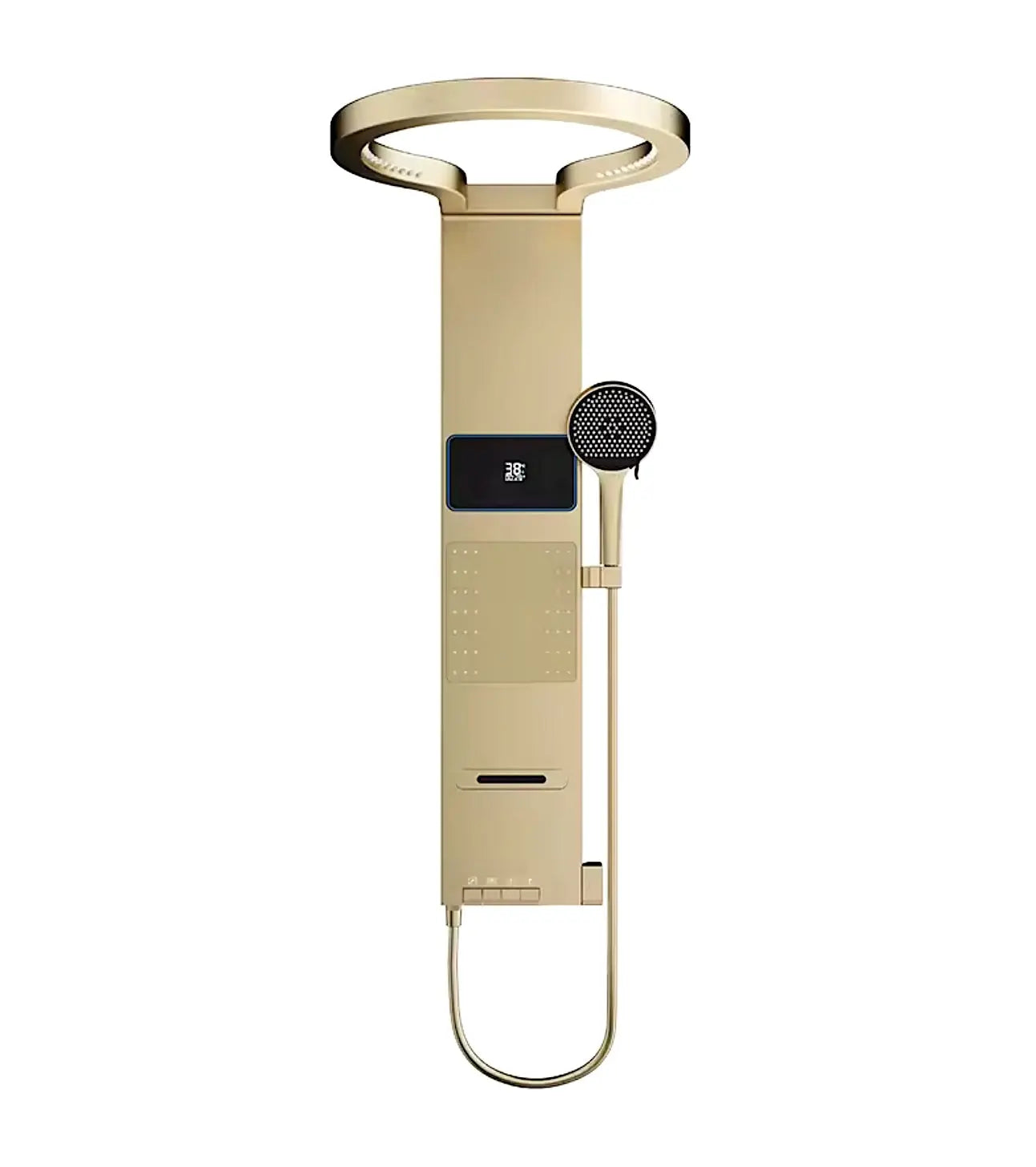 Douchepaneel Wellnessdouche SaniSupreme AquaFlow LCD Premium Geborsteld Goud Sanisupreme