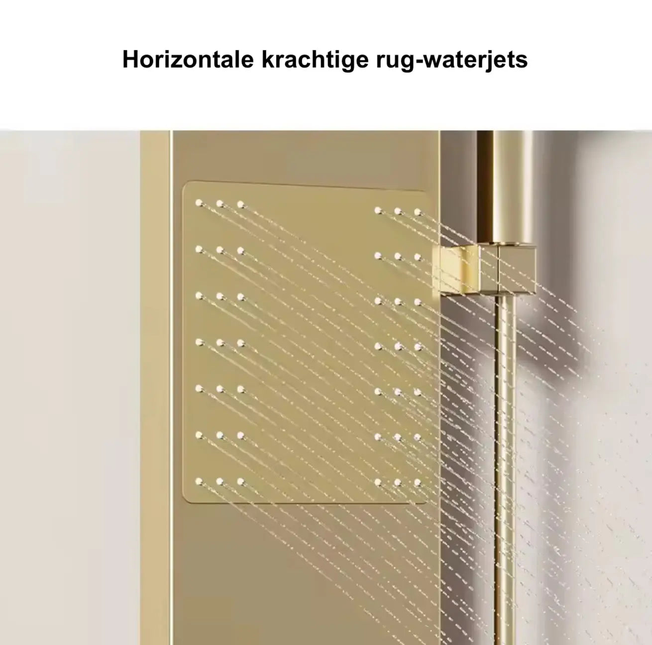 Douchepaneel Wellnessdouche SaniSupreme AquaFlow LCD Premium Geborsteld Goud Sanisupreme