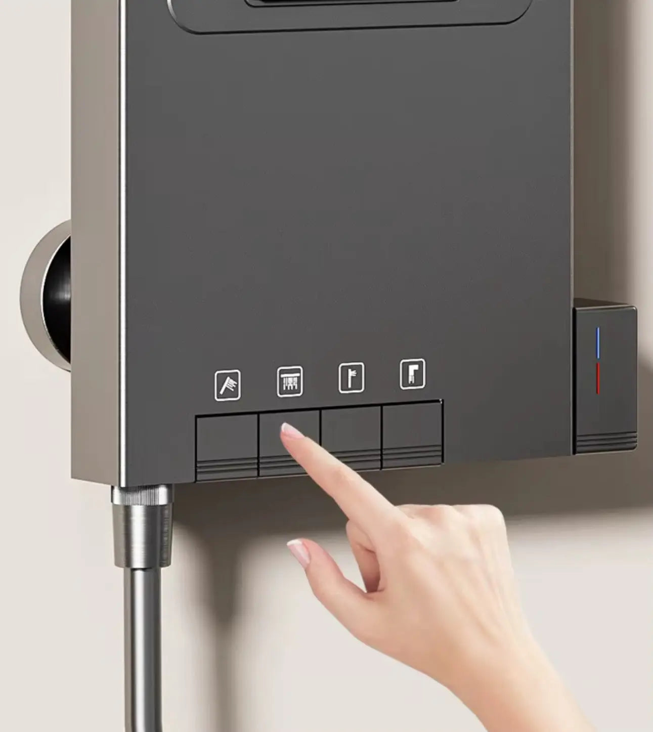 Douchepaneel Wellnessdouche SaniSupreme AquaFlow LCD Premium Gunmetal Grijs Sanisupreme