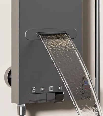 Douchepaneel Wellnessdouche SaniSupreme AquaFlow LCD Premium Gunmetal Grijs Sanisupreme