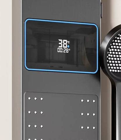 Douchepaneel Wellnessdouche SaniSupreme AquaFlow LCD Premium Gunmetal Grijs Sanisupreme