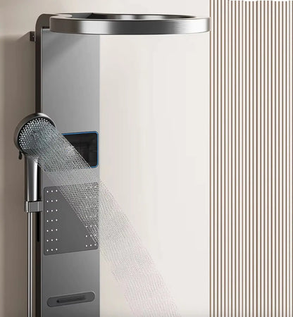 Douchepaneel Wellnessdouche SaniSupreme AquaFlow LCD Premium Gunmetal Grijs Sanisupreme