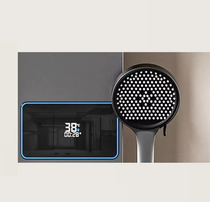 Douchepaneel Wellnessdouche SaniSupreme AquaFlow LCD Premium Gunmetal Grijs Sanisupreme