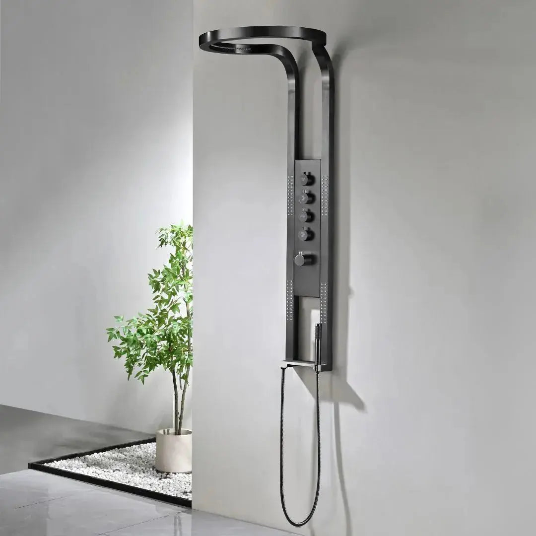 Douchepaneel Harmonia Encanto RVS 2.0 Hydromassage Thermostatisch Regendouche Wellness SaniSupreme Sanisupreme