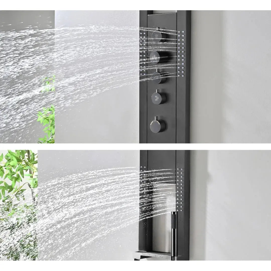 Douchepaneel Harmonia Encanto RVS 2.0 Hydromassage Thermostatisch Regendouche Wellness SaniSupreme Sanisupreme