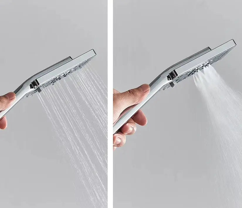 Douchepaneel Regendouche SaniSupreme Veneto zilver met LCD Display Sanisupreme