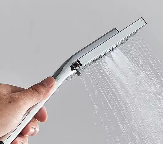 Douchepaneel Regendouche SaniSupreme Veneto zilver met LCD Display Sanisupreme