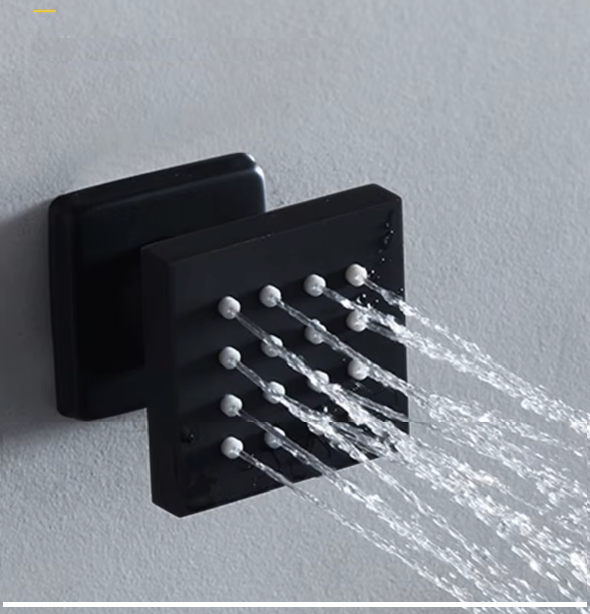 SPECIAL OFFER: SaniSupreme®SmartPulse Ceiling Thermostatic Shower Set Alicante 3-way Recessed Ceiling LED rain shower La Paz Matt Black