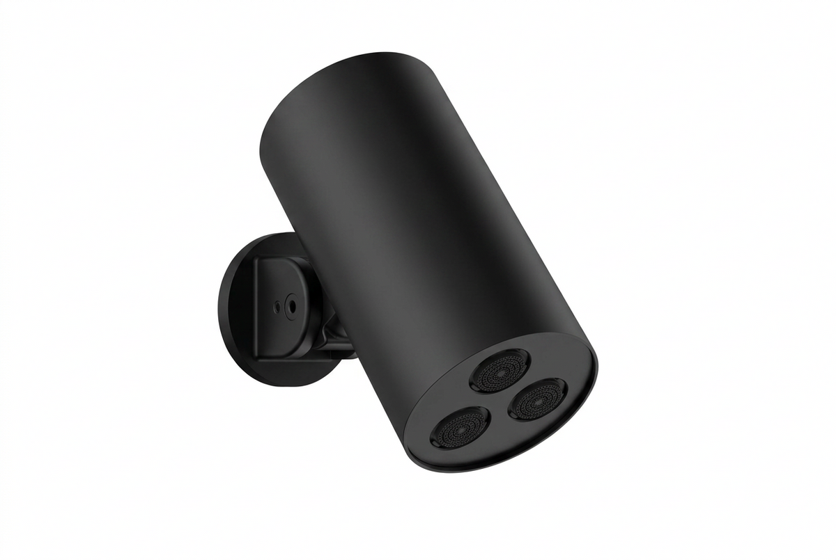 Doucheset SaniSupreme Stria Rainround Smartcontrol Regendoucheset Mat Zwart ll
