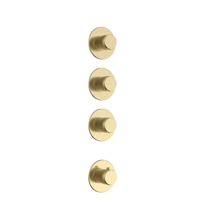 Doucheset SaniSupreme Stria ProRain Waterval Geborsteld Goud Wand Set 3 weg Sanisupreme