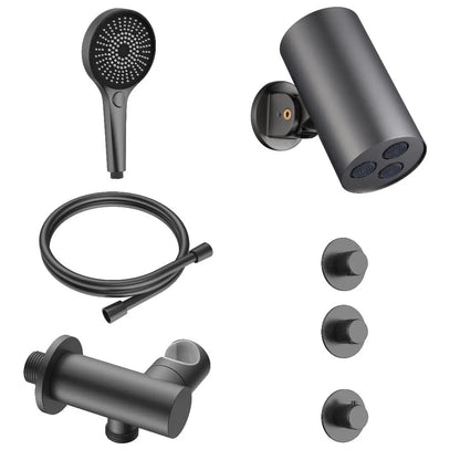 Doucheset SaniSupreme Stria ProRain Watergordijn Gunmetal Wand Set 2 weg