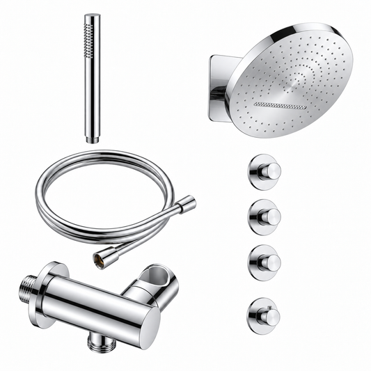 Doucheset SaniSupreme Stria ProRain Waterval Chroom Wand Set 3 weg ll