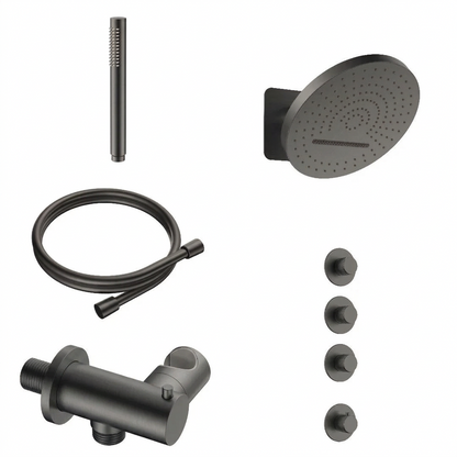 Doucheset SaniSupreme Stria ProRain Waterval Gun Metal Wand Set 3 weg ll