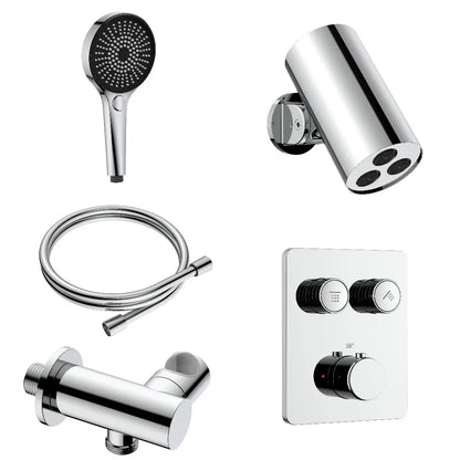Doucheset SaniSupreme Stria Rainround Smartcontrol Regendoucheset Chroom
