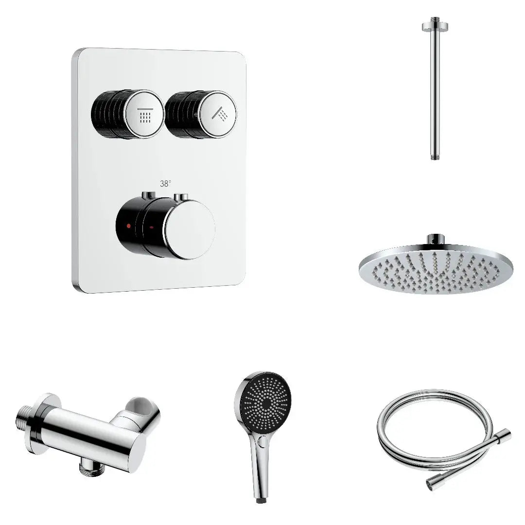 Doucheset SaniSupreme Stria Smartrain Chroom Smart Control Regendoucheset