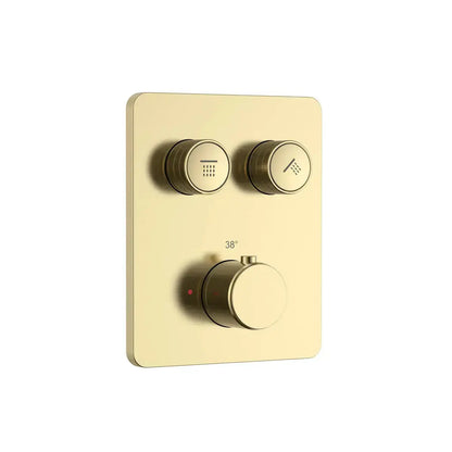 Doucheset SaniSupreme Stria Smartrain Mat Goud Smart Control Regendoucheset