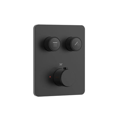 Doucheset SaniSupreme Stria Smartrain Mat Zwart Smart Control Regendoucheset